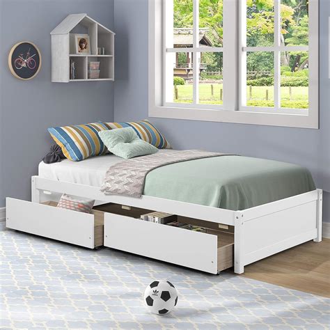 Wide selection of colors, styles, and materials to choose from. . Twin bed frame with storage